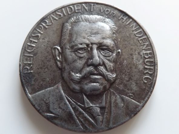Medal , Niemcy  Paul von Hindenburg 10.2.1847 - 2.8.1934 