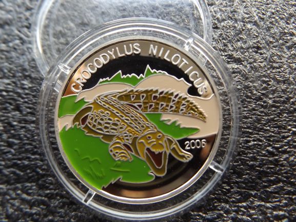 Kongo 1000 Francs 2006 Krokodyl Nilowy* Ag 0.999