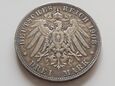 Niemcy , Saksonia 3 Marki 1908 E