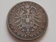 Niemcy 2 Marki 1876 D Bawaria Ludwig II